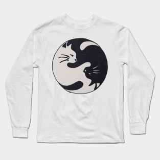 Ying Yang Cat Long Sleeve T-Shirt